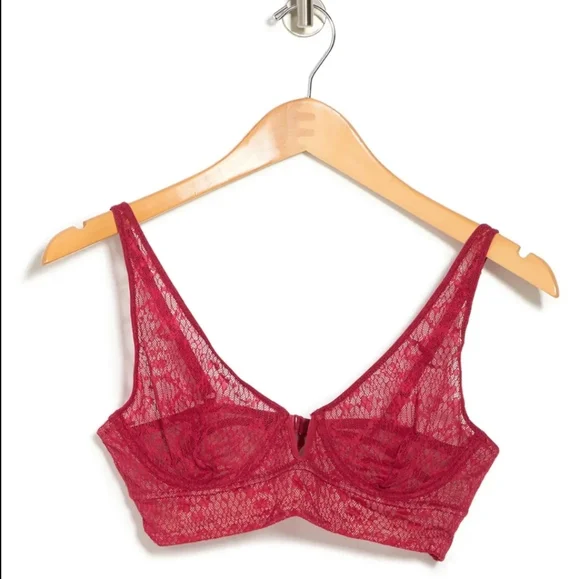 NEW Free People Tameeka Underwire Bra Berry Electric SIZE SMALL - Picture 2 of 5